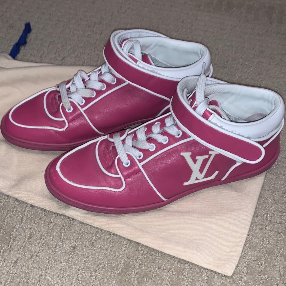 Louis Vuitton women or girls pink sneakers 35.5